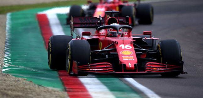 A Imola 22 punti e buoni segnali,<br />la Ferrari acquista consapevolezza