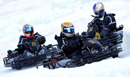 Allenamento al freddo austriaco per i piloti della Red Bull