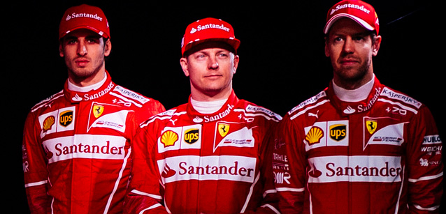 Giovinazzi con Vettel e Raikkonen<br />prima di salire sulla Sauber 