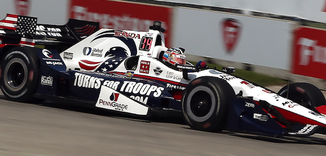 Detroit, qualifica 1<br />Castroneves penalizzato, Pole a Rahal<br />