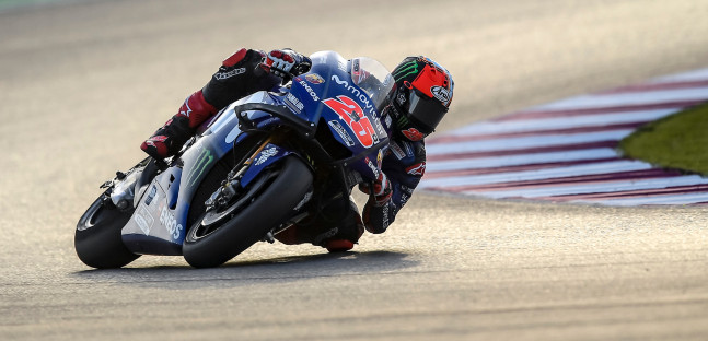 Test a Losail, 1° giorno<br />Reazione Yamaha, Viñales leader