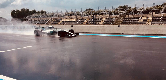 Pirelli ha provato con Mercedes<br />le gomme da bagnato 2019 a Le Castellet