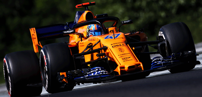 Norris a Spa con la McLaren<br />Prima volta nelle prove libere 1