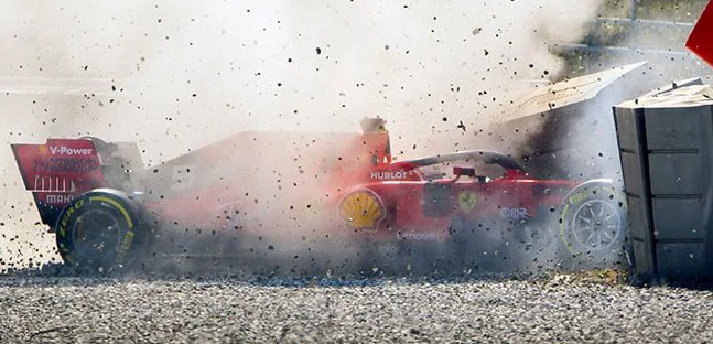 Le cause del crash di Vettel:<br />"Problema a un cerchio..."
