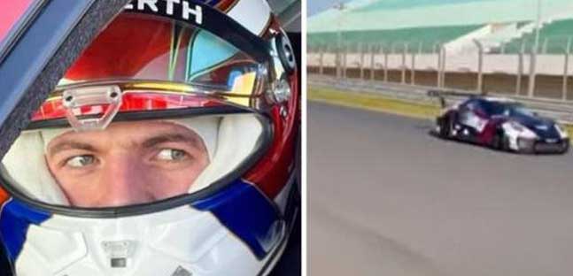 Verstappen si allena a Estoril<br />al volante di una Porsche GT2