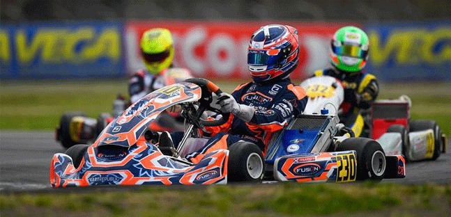 WSK Super Master Series a Sarno<br />Drunnond subito leader nella OK<br />