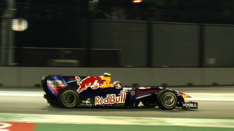 Singapore - Libere 2<br>Zampata di Sebastian Vettel