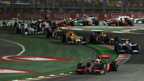 Singapore - Gara<br>Dominio di Lewis Hamilton