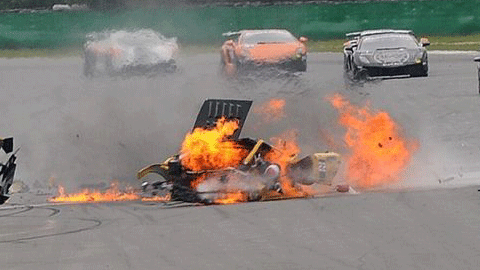 Tragedia sfiorata a Brno nel Trofeo Lamborghini<br>Tutte le immagini in esclusiva dell'incidente