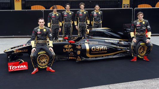 Ecco la Lotus Renault di Kubica<br>Senna è uno dei numerosi tester del team