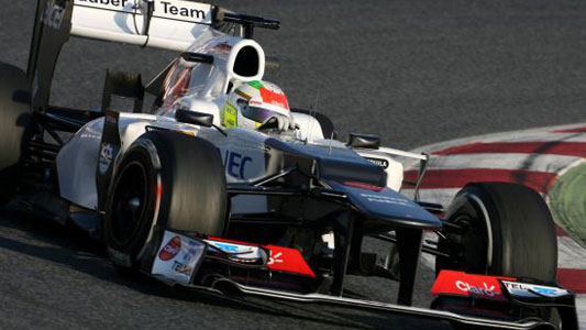 Test a Montmel&ograve; - 5° turno<br>Perez e la Sauber da pole