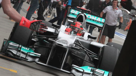 Shanghai - Libere 2<br>Schumacher fa volare la Mercedes