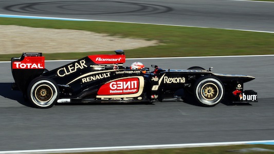 Jerez, 2° giorno, h 14:00<br>Grosjean velocissimo con la Lotus