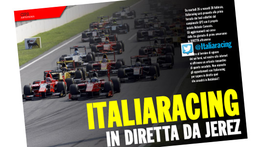 &Egrave; online il Magazine 215 Italiaracing<br>Segui su Twitter la diretta GP2 da Jerez