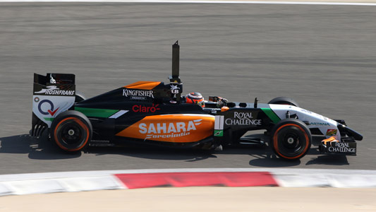 Sakhir, Hulkenberg sotto i crono del GP 2013