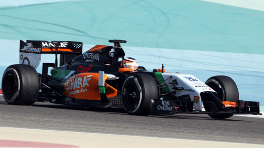 Al Sakhir, 1° giorno<br>Sorpresa Hulkenberg, dramma Red Bull