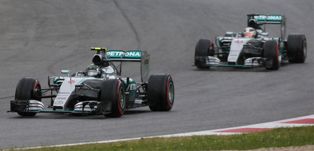 Spielberg - La cronaca<br />Galoppata di Rosberg che batte Hamilton 