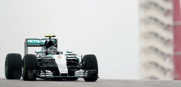 Austin - Libere 1<br />Rosberg nella pioggia